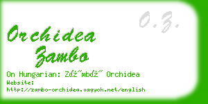 orchidea zambo business card